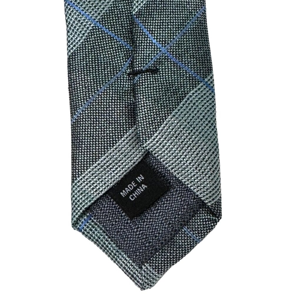 Kenneth Cole Mens Wearhouse Tie Regular Fit 100% Sil k Plaid 60” x 3” NWT $65 - Picture 9 of 11